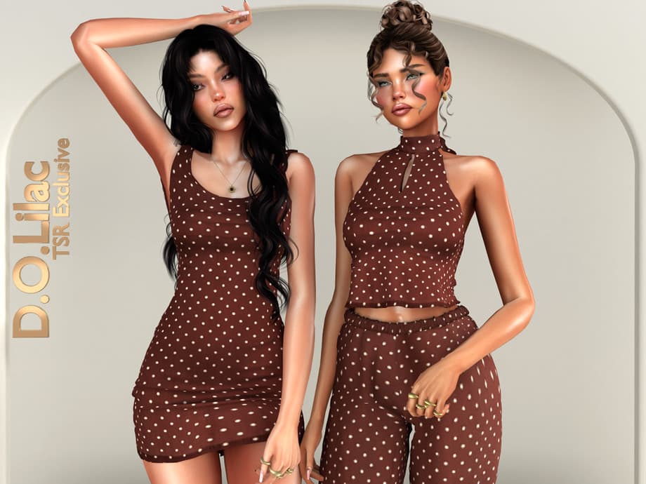 Галерея мода Сет одежды Caramel Dots Set #1